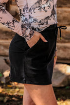 Refined Denim Stretch Skort- Black Wash