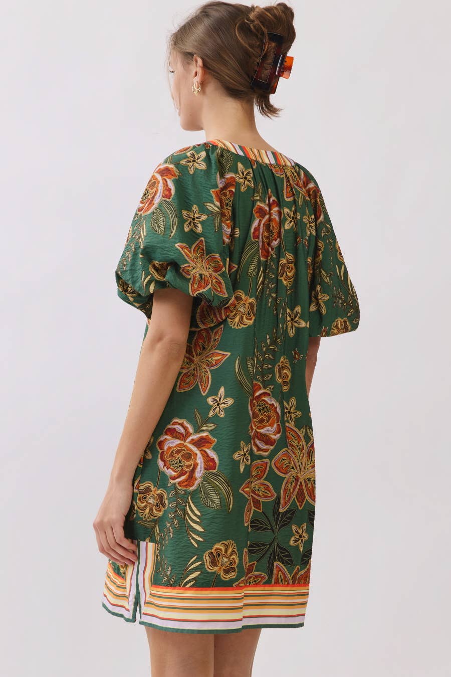 Floral Border Print Dress