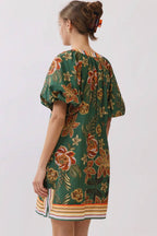 Floral Border Print Dress