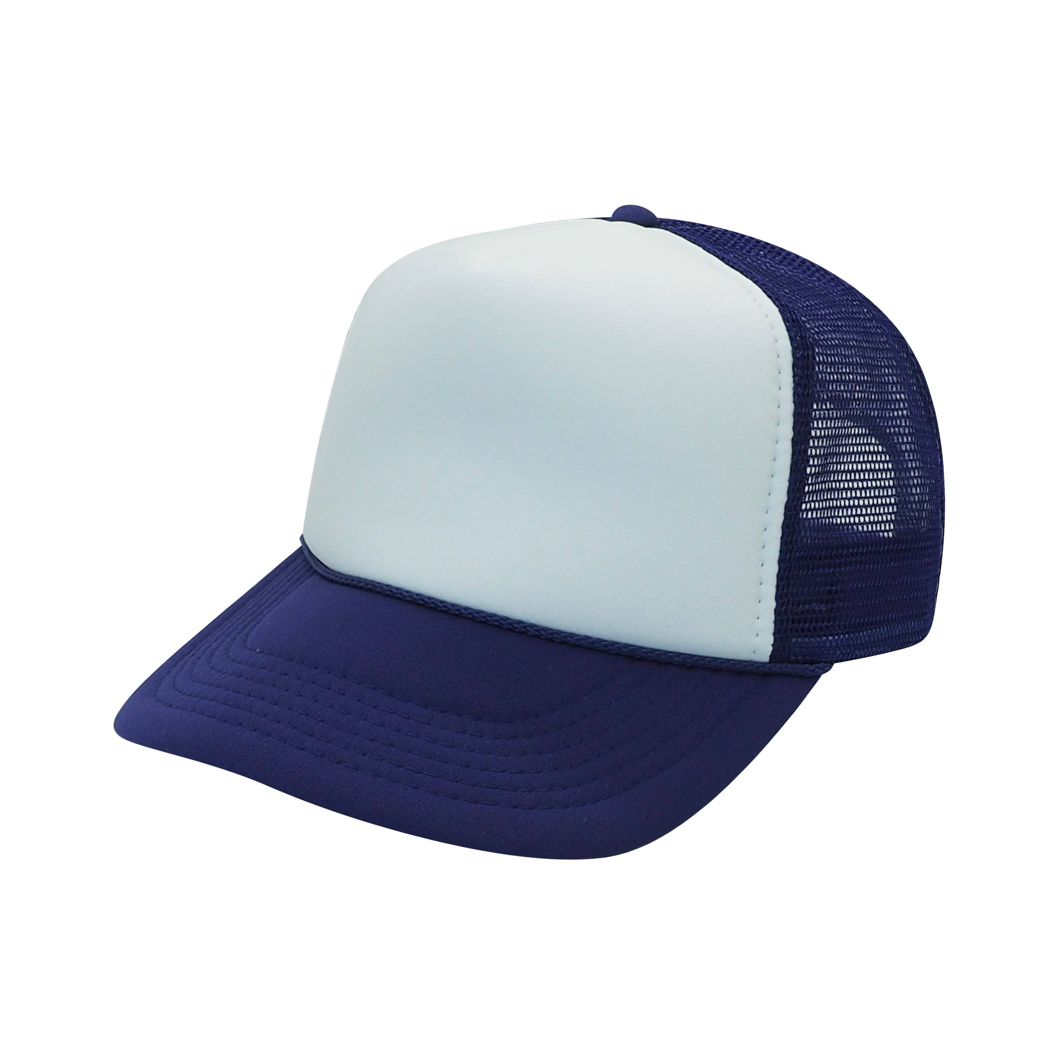 Nissun Classic Trucker Baseball Hats Caps Foam Mesh Blank Solid Two Tone Snapback Adult Youth