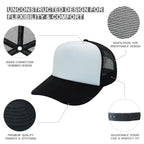 Nissun Classic Trucker Baseball Hats Caps Foam Mesh Blank Solid Two Tone Snapback Adult Youth