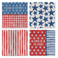 "Americana Style" 4 Pack Assorted Image Coaster Set