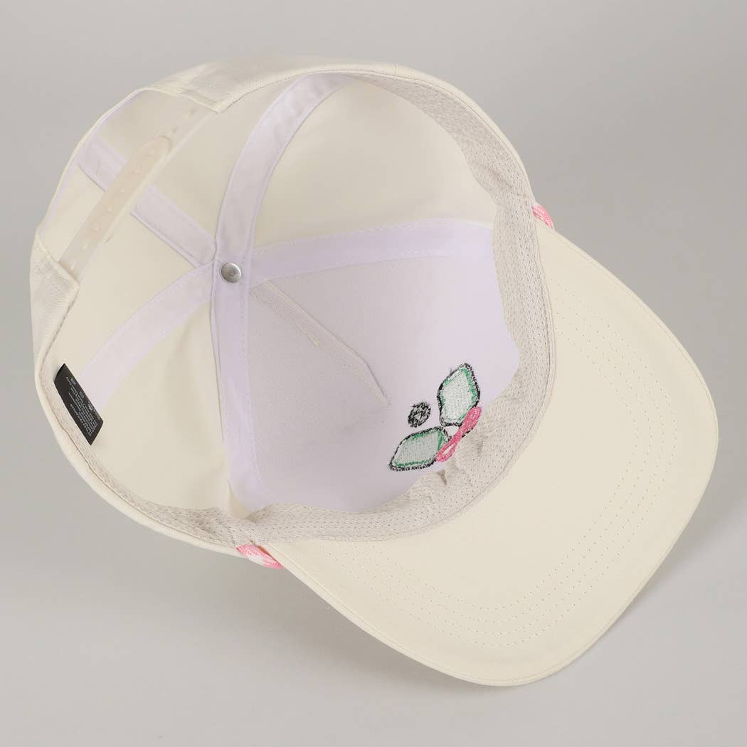 Pickleball Pad Ball Ribbon Embroidery Trucker Hat