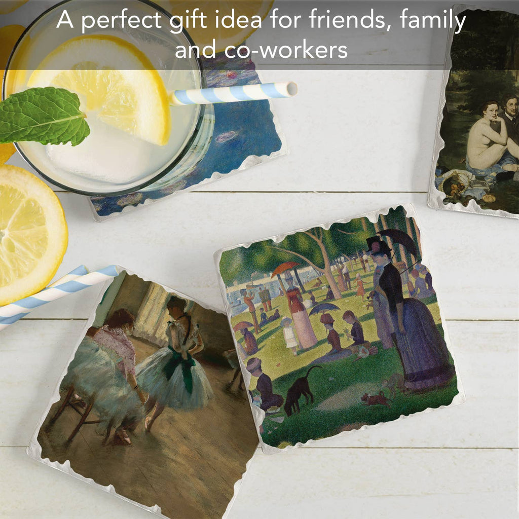 Fine Art "French Impressionists" 4pk Asst. Stone Coasters