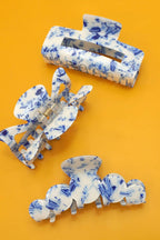 Vintage Toile Pattern Hair Claw Clip