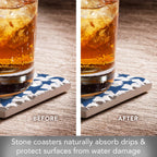 "Americana Style" 4 Pack Assorted Image Coaster Set