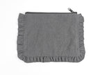 Canvas Ruffle Pouches | Canvas Travel Pouches | Zipper Pouch