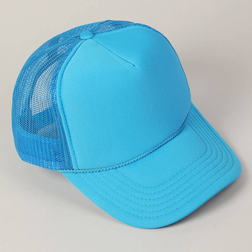 Solid Color OTTO 5-Panel Foam Mesh Back Trucker Hat