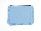 Canvas Ruffle Pouches | Canvas Travel Pouches | Zipper Pouch