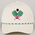 Pickleball Pad Ball Ribbon Embroidery Trucker Hat