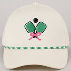 Pickleball Pad Ball Ribbon Embroidery Trucker Hat