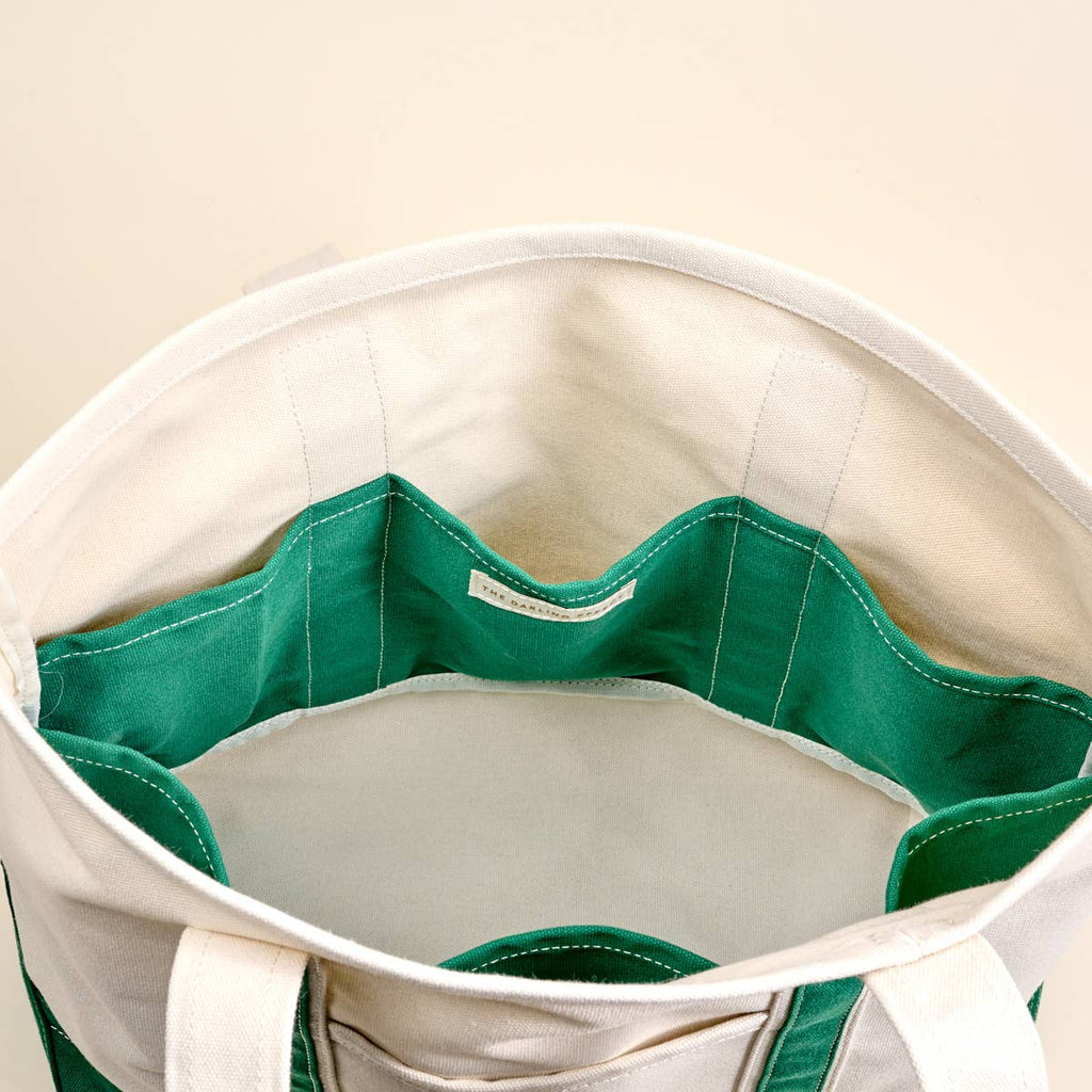 The Signature Canvas Tote Bag–Dark Green
