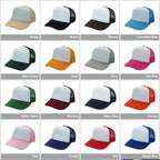 Nissun Classic Trucker Baseball Hats Caps Foam Mesh Blank Solid Two Tone Snapback Adult Youth