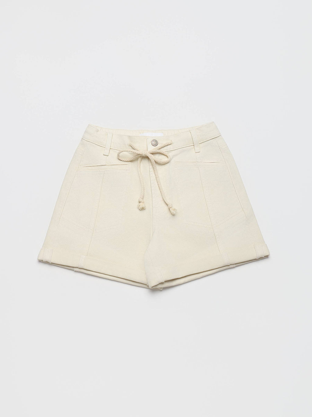 Super High Rise Drawstring Cuffed Shorts