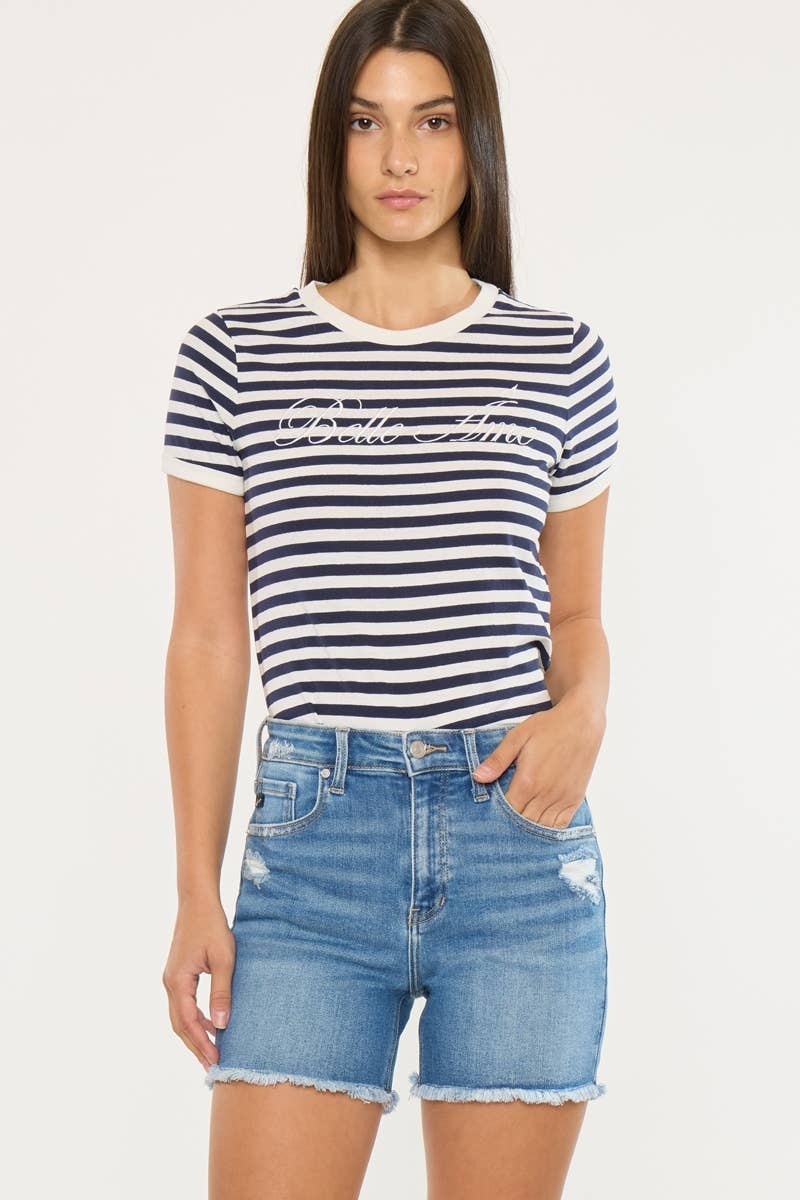 High Rise Denim Shorts