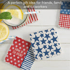 "Americana Style" 4 Pack Assorted Image Coaster Set