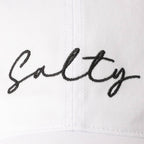 Salty Lettering Embroidery Baseball Cap