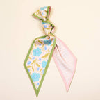 Twirl & Tie Scarf Accessory–Poppin' Petals Aqua