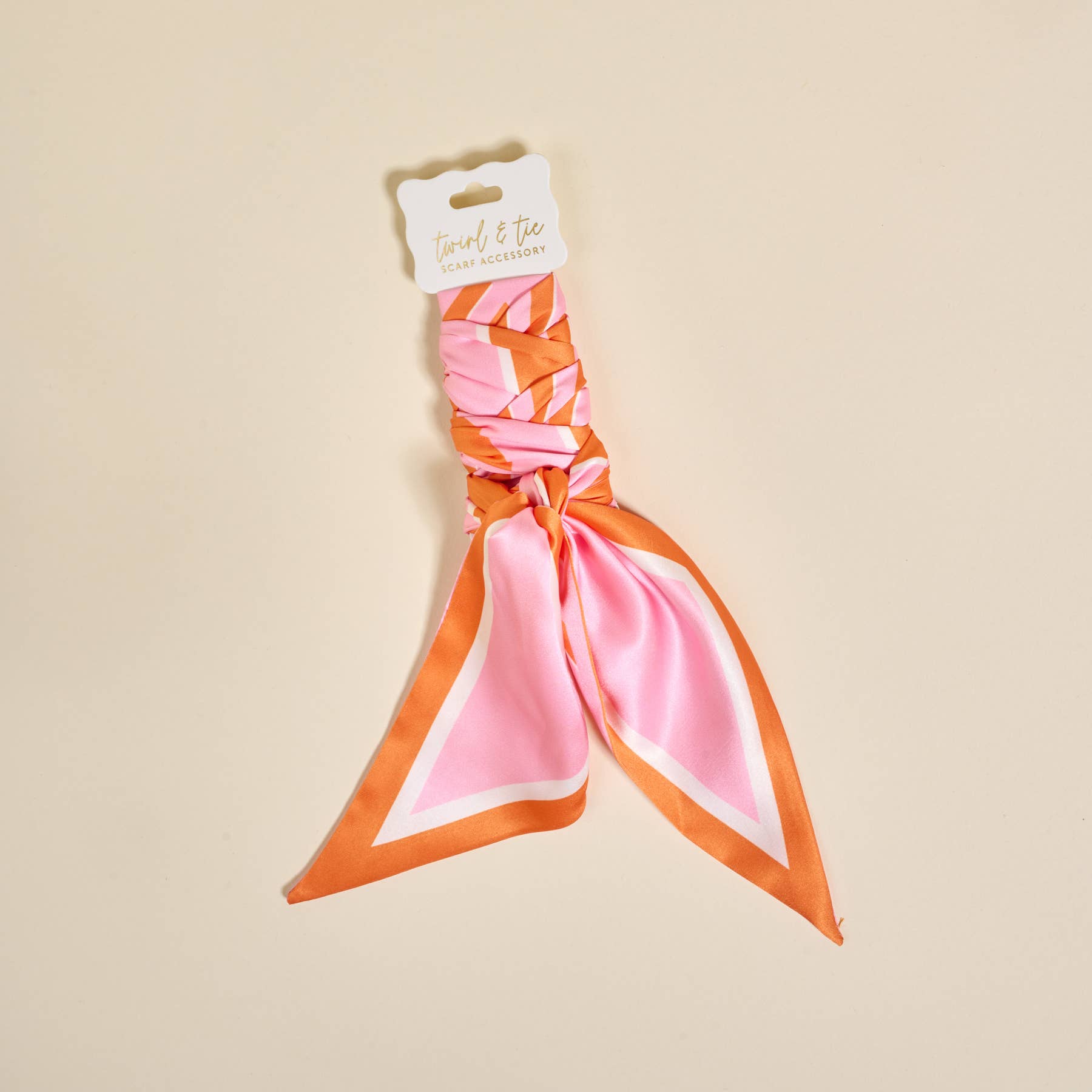 Twirl & Tie Scarf Accessory–Sicily Stripes Pink