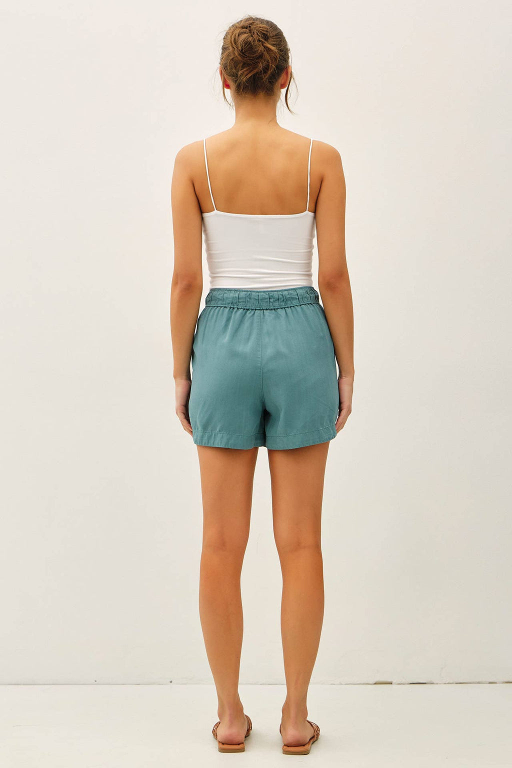 High Rise Pull On Tencel Short