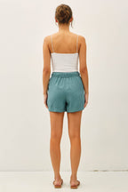 High Rise Pull On Tencel Short