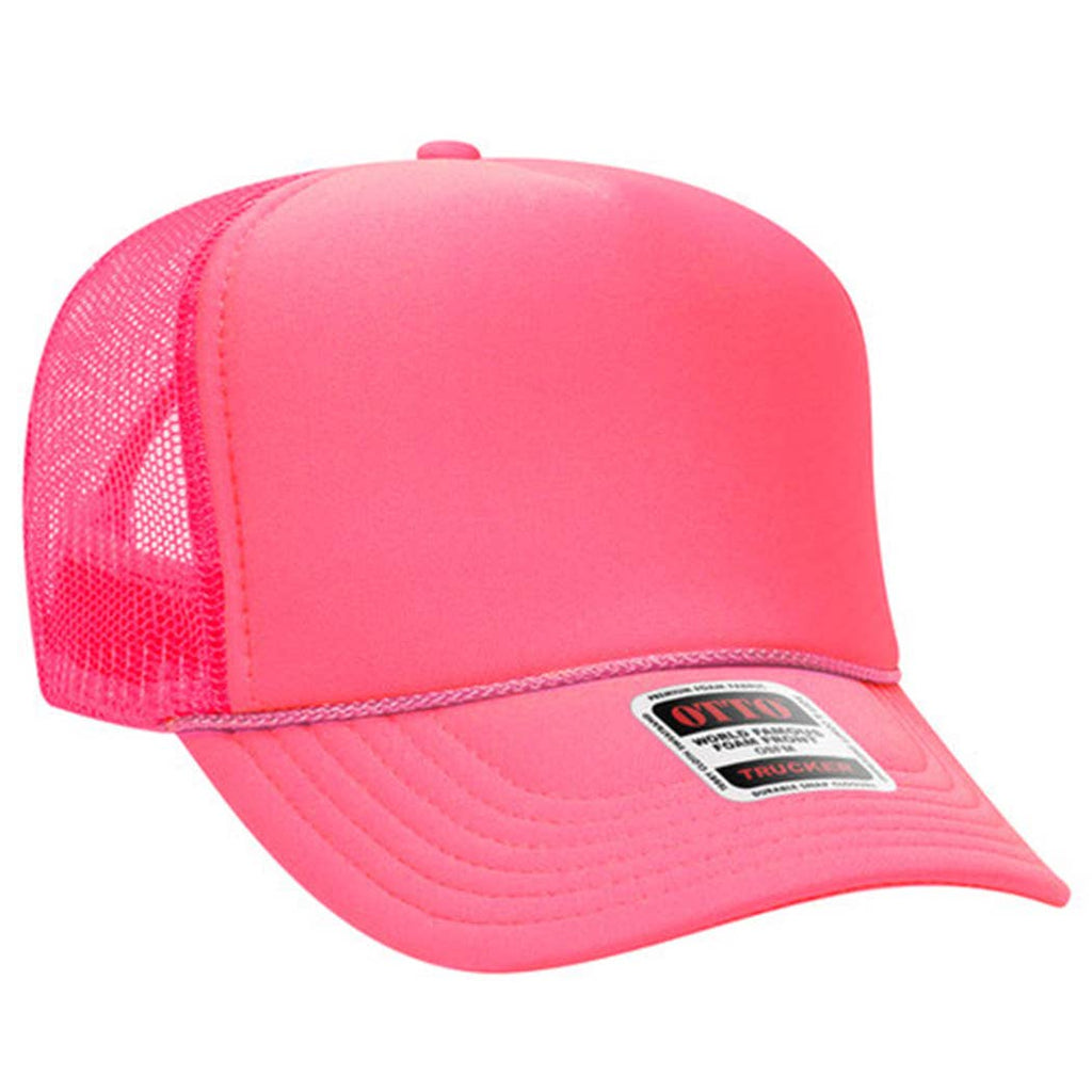 Solid Color OTTO 5-Panel Foam Mesh Back Trucker Hat