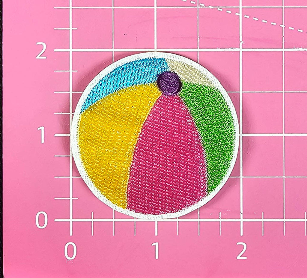 Beach Ball Embroidery Iron On Patch
