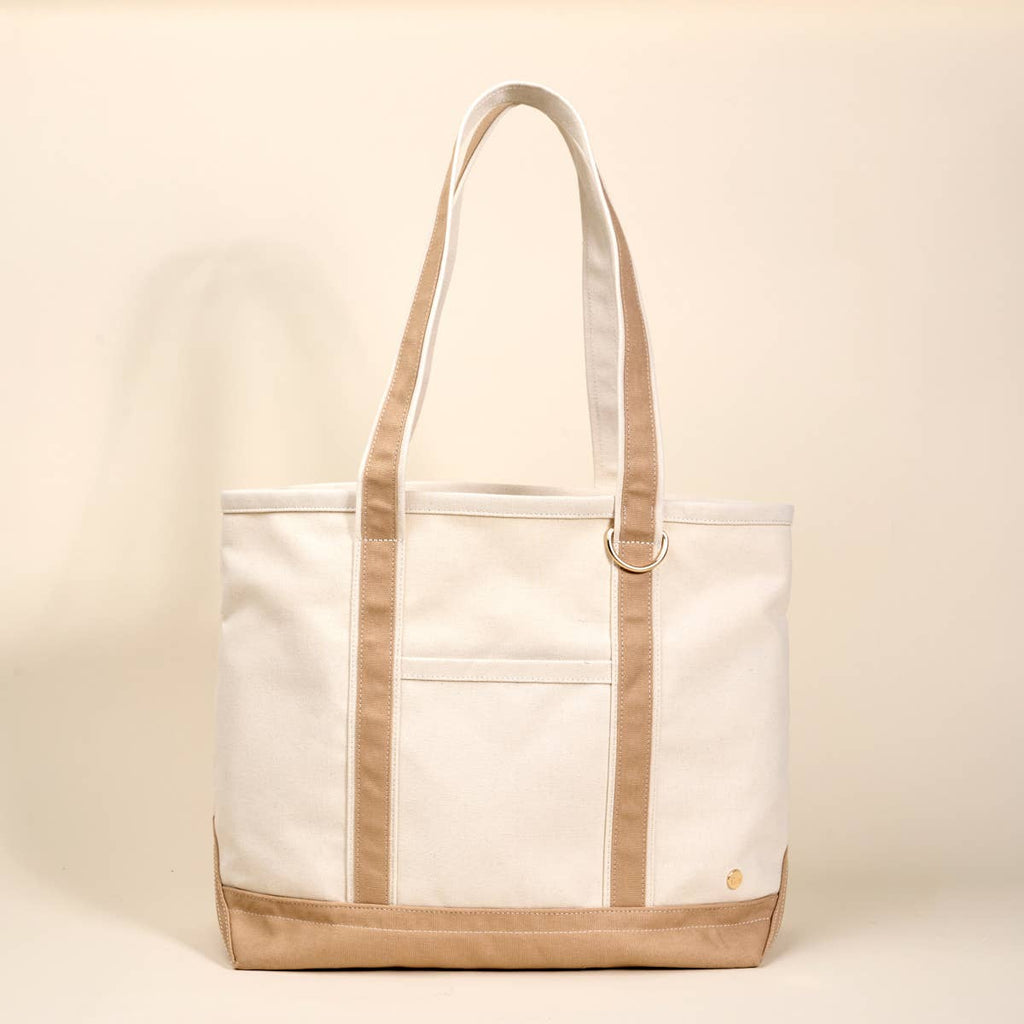 The Signature Canvas Tote Bag–Beige