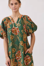 Floral Border Print Dress