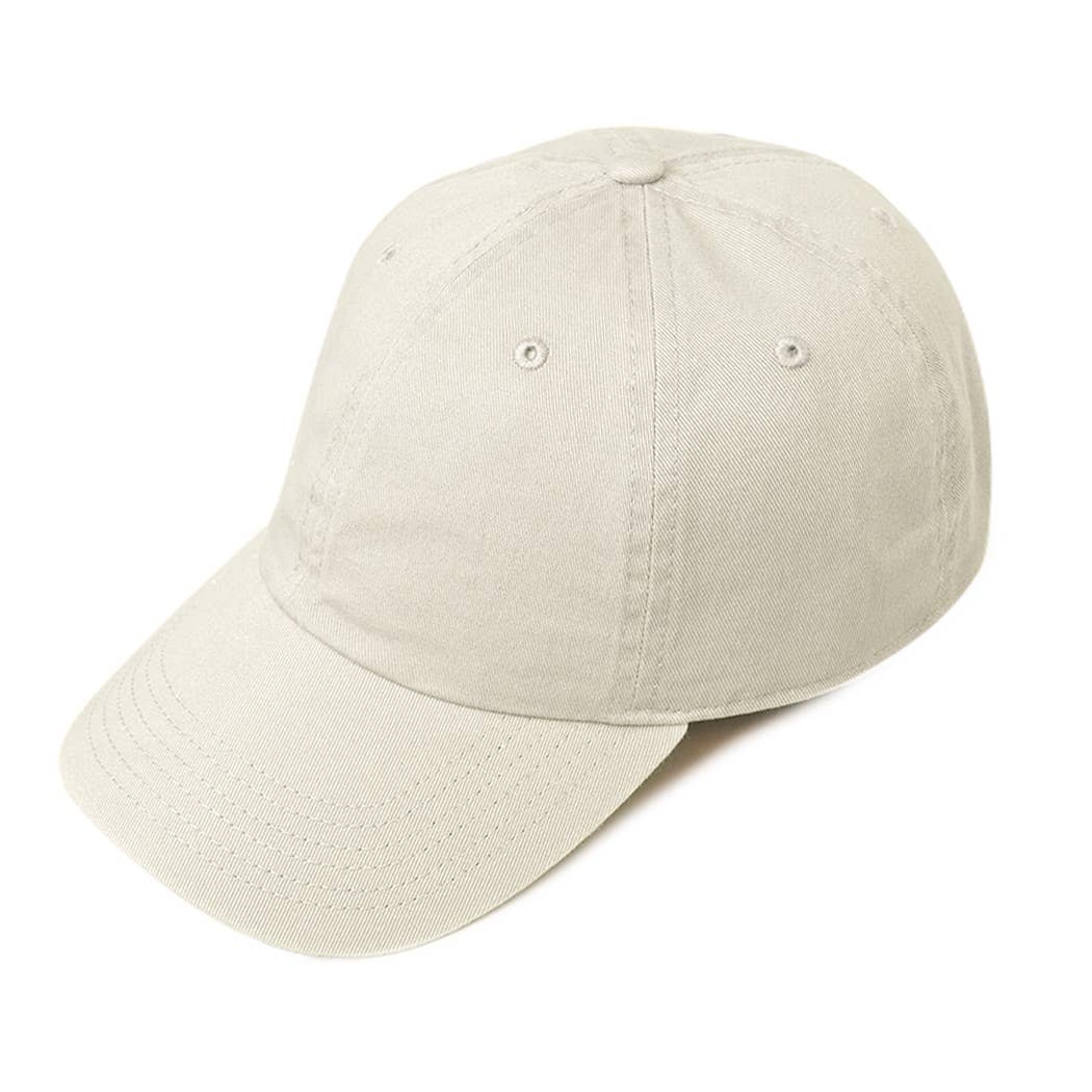 Plain Solid Stone Washed Adjustable Dad Cap
