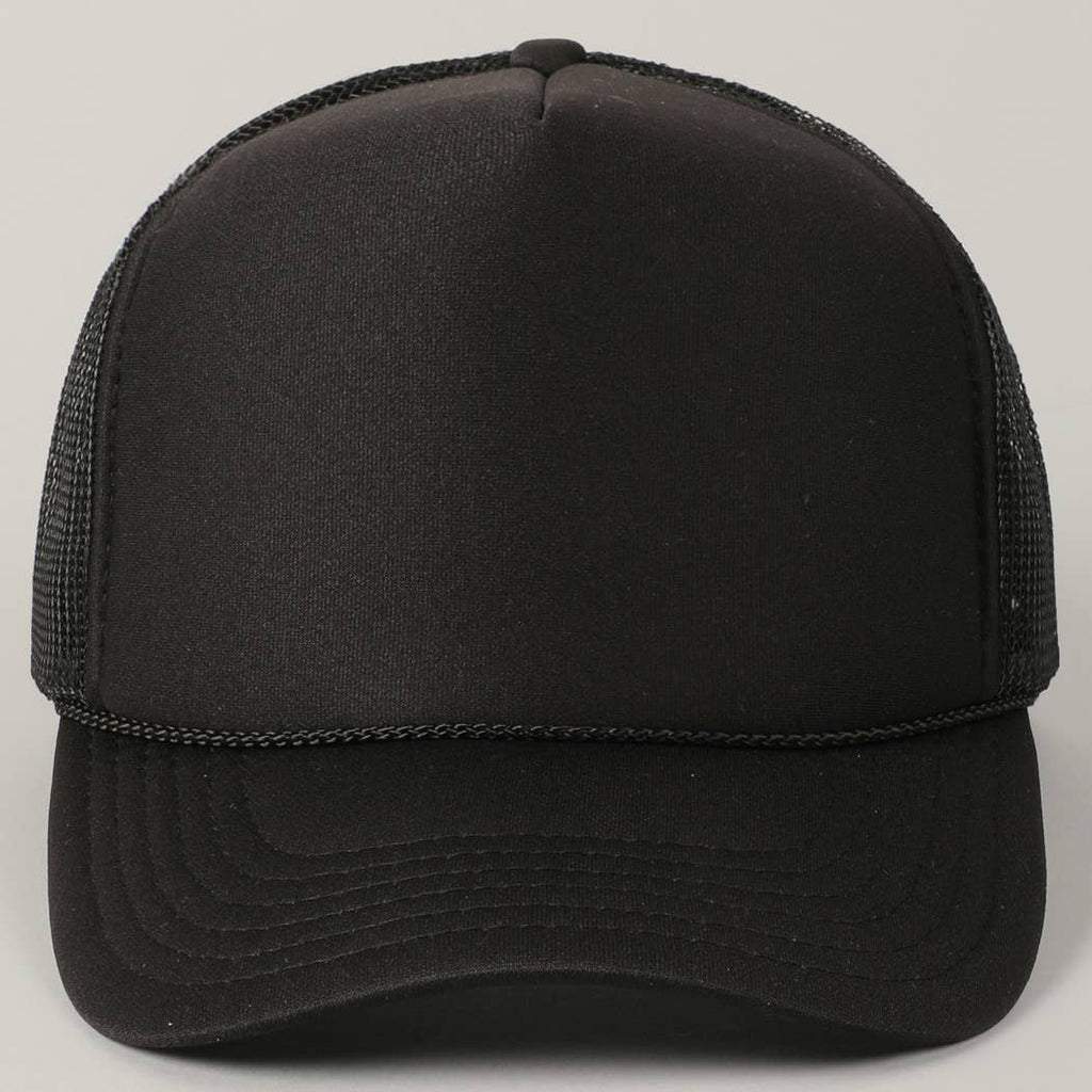 Solid Color OTTO 5-Panel Foam Mesh Back Trucker Hat