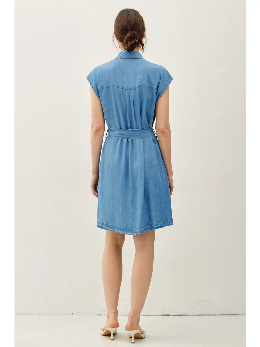 Mini Denim Button Up Dress