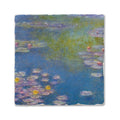 Fine Art "Monet Water Lilies" 4 Pack Tumbled Tile Coasters