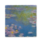 Fine Art "Monet Water Lilies" 4 Pack Tumbled Tile Coasters