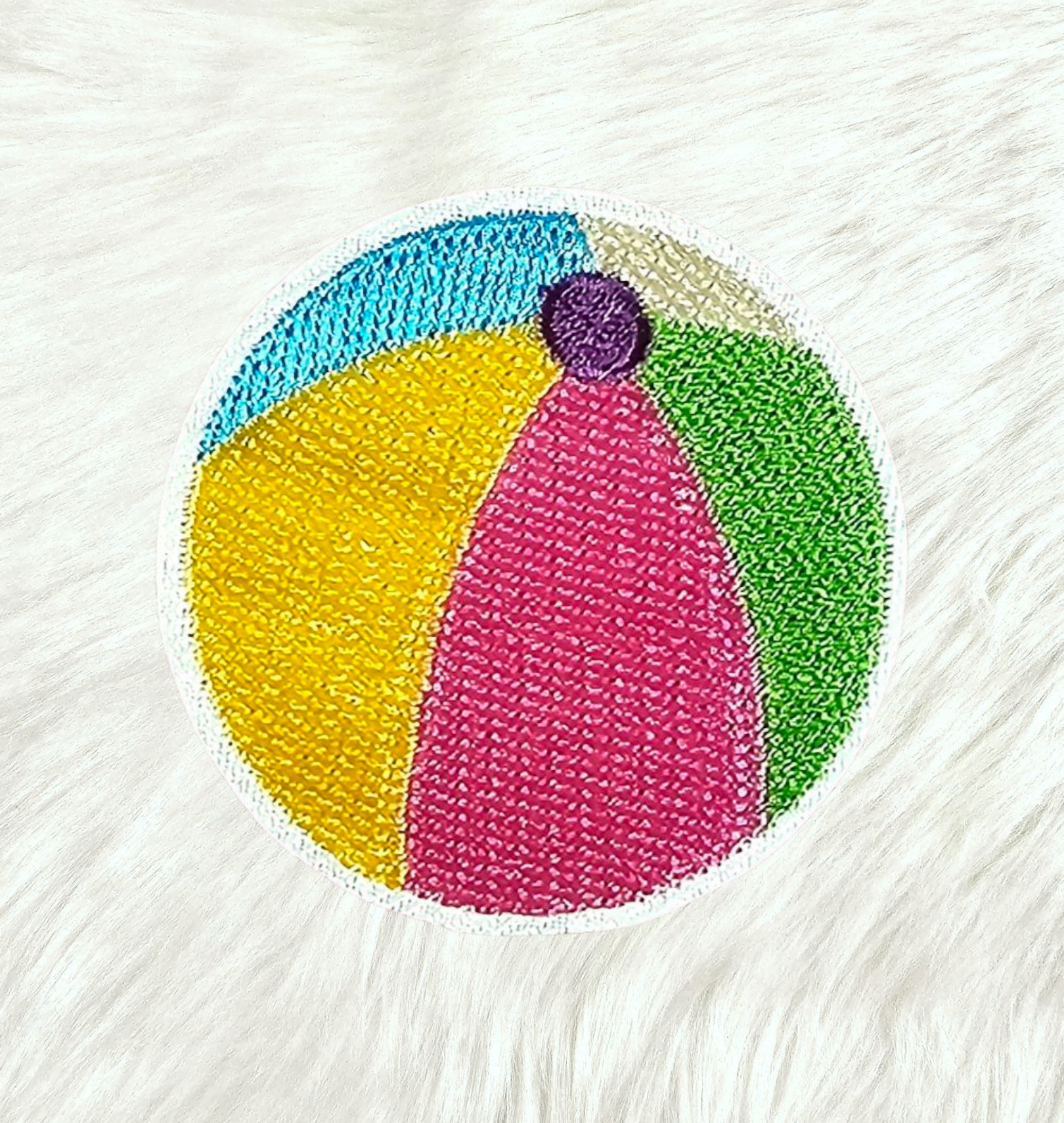 Beach Ball Embroidery Iron On Patch