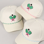 Pickleball Pad Ball Ribbon Embroidery Trucker Hat