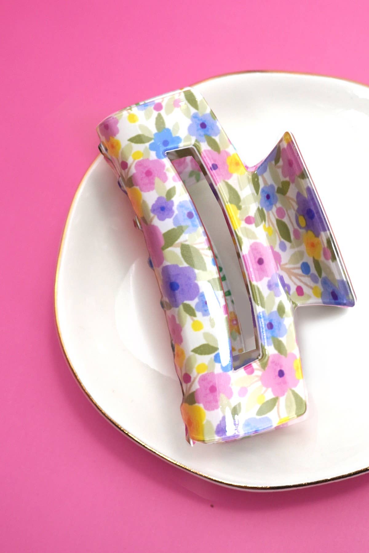 Floral Hair Claw Clips