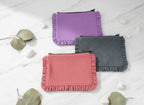 Canvas Ruffle Pouches | Canvas Travel Pouches | Zipper Pouch