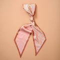 Twirl & Tie Scarf Accessory-Gingham Tan