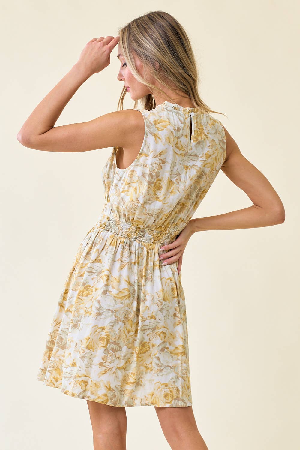 Smocked Dress Mustard
