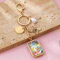 Flower and pearl Charm Key Chain Bag Charm