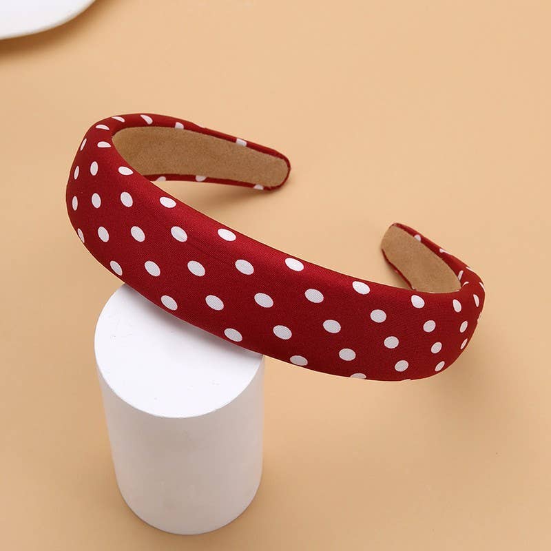 Polka Dot Padded Headband