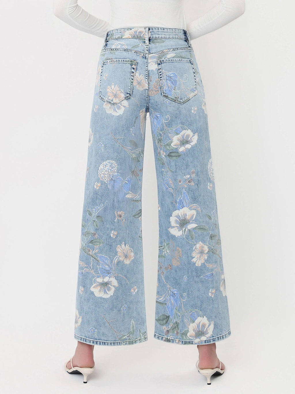 Vervet Super High Rise Floral Jeans