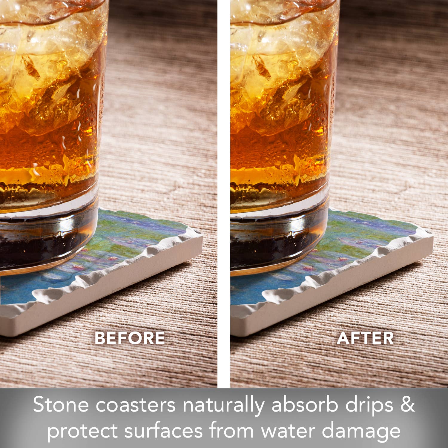 Fine Art "French Impressionists" 4pk Asst. Stone Coasters