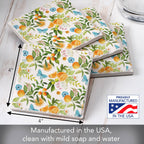 "Sweet Clementine" Tumbled Tile Stone Coaster 4 Pack