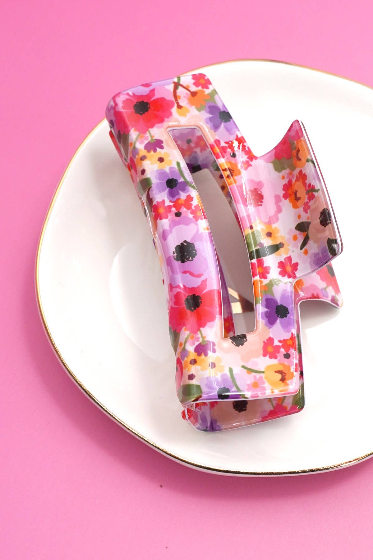 Floral Hair Claw Clips