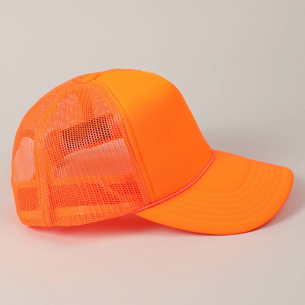 Solid Color OTTO 5-Panel Foam Mesh Back Trucker Hat