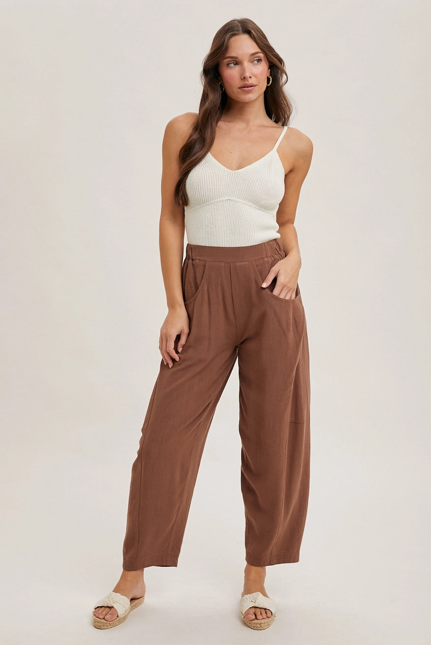 Relaxed Barrel Pants with Pockets Coco