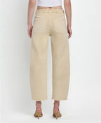 Super High Rise Barrel Jeans Vintage Beige