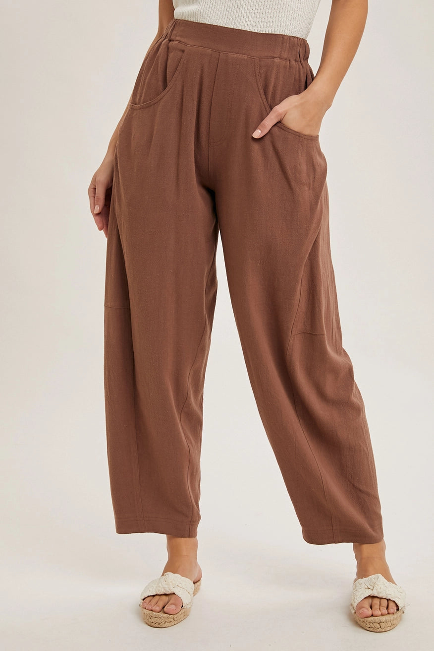 Relaxed Barrel Pants with Pockets Coco